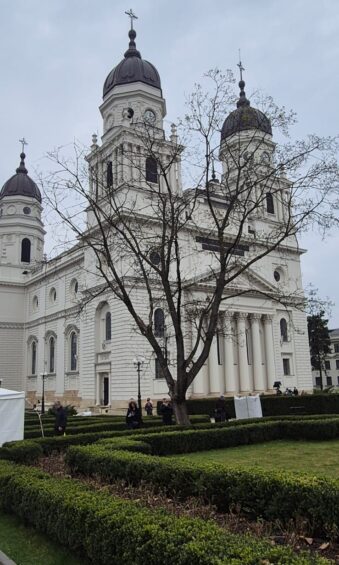 An Eastern Orthodox cathedral in Iasi, Romania